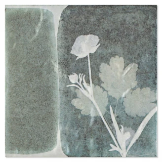 Blommigt Klinker Melissa Grön Blank 15x15 cm
